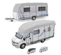 Waterproof and robust roof cover for class A/B/C motorhomes, Heavy Duty RV Roof Cover, Foldable Storage, Easy to Clean, Fits Motorhomes, Camper & Travel Trailers (Silver,34.4 * 10ft)