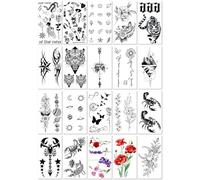 Waterproof And Sweatproof Temporary Tattoo Stickers Featuring Butterflies, Letters, Personalized Flowers, And Sketches. 60 * 105mm A076