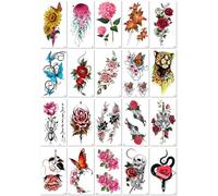 Waterproof And Sweatproof Temporary Tattoo Stickers Featuring Flowers, Butterflies, Sketches, Symbols, Lines, And Totems - Disposable. 60 * 105mm A073
