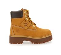 Waterproof Ankle Boots with Nubuck Leather Logo Tag Beige Woman - female - Timberland - Lace-up Boots - Beige - 5 UK - Shoes 5 UK
