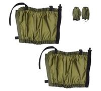 Waterproof Ankle Gaiters for Hiking and Climbing, Green Pair | Oxford Cloth and Tpu Build, Secure Ankle Seal with Elastic Straps, for Lower Legs and Shoes