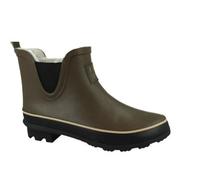 Ladies Elle Sport Pull On Ankle Wellington Boots X1277 - Brown Rubber - UK Size 6 - EU Size 39 - US Size 8