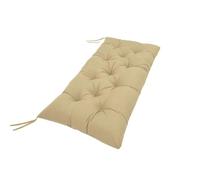 Waterproof Anti-Slip Garden Bench Cush with Ties Quilted for Indoor/Outdoor Benches & Rocking Chairs 2-Seater Seat Cover (Light Brown 47.2" x 19.7")