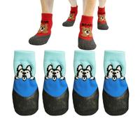 Waterproof Anti-slip Paw Protector Socks for Dogs, Soft Wear-resistant Rubber Booties, Indoor Outdoor Walking Footwear Fit Bichon Frise Puppies