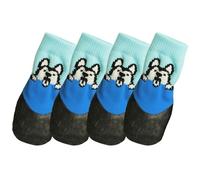 Waterproof Anti-slip Paw Protector Socks for Dogs, Soft Wear-resistant Rubber Booties, Indoor Outdoor Walking Footwear Fit Bichon Frise Puppies