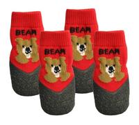 Waterproof Anti-slip Paw Protector Socks for Dogs, Soft Wear-resistant Rubber Booties, Indoor Outdoor Walking Footwear Fit Bichon Frise Puppies