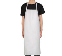 Waterproof Apron White PU Waterproof Apron, Food Processing Plant, Kitchen, Barber Shop, Farm Work Apron (Size : 95x68cm)