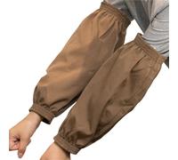 Waterproof arm Sleeves Waterproof Canvas Oversleeve Armbands for Work Solid Color Handcuffs Kitchen Washing Cleaning Sleeve Cover(Caramel)