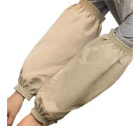 Waterproof arm Sleeves Waterproof Canvas Oversleeve Armbands for Work Solid Color Handcuffs Kitchen Washing Cleaning Sleeve Cover(Khaki)