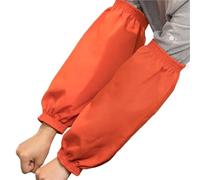 Waterproof arm Sleeves Waterproof Canvas Oversleeve Armbands for Work Solid Color Handcuffs Kitchen Washing Cleaning Sleeve Cover(Orange red)