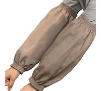 Waterproof arm Sleeves Waterproof Canvas Oversleeve Armbands for Work Solid Color Handcuffs Kitchen Washing Cleaning Sleeve Cover(Apricot)