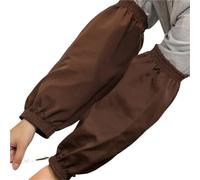 Waterproof arm Sleeves Waterproof Canvas Oversleeve Armbands for Work Solid Color Handcuffs Kitchen Washing Cleaning Sleeve Cover(Dark Coffee)