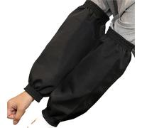 Waterproof arm Sleeves Waterproof Canvas Oversleeve Armbands for Work Solid Color Handcuffs Kitchen Washing Cleaning Sleeve Cover(Black)