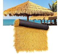 Waterproof Artificial Thatch Roofing Roll for Tiki Huts, Synthetic Decorative Grass for Patios and Pools