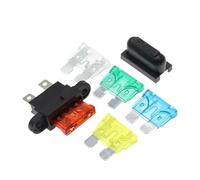 Waterproof Auto Standard Middle Fuse Holder + Car Boat Truck ATC ATO Blade Fuse 5A 7.5A 10A 15A 20A 25A 30A 35A 40A(20A)