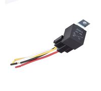 Waterproof Automotive Relay 4Pin 5Pin 2 Contact Copper Feet Car Relay Socket 40A/80A High Capacity Switching Car Control Device(DC 24V 40A 4PIN)