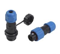 Waterproof Aviation Connector SD13 Socket with Male and Female Butt Joint, IP68 Rated, 2 7 Pin Options, Threaded Connection for LED and Lighting Electronics (6pin)