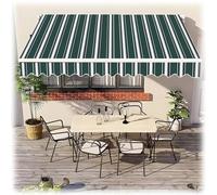 Waterproof Awning Fabric - Dark Green Polyester Replacement for Retractable Patio & Balcony Awnings 6.5x2.0m Garden Canopy Covering Outdoor Material