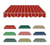 Waterproof Awning Fabric Replacement 3x2.5m & 2x1.5m Sunshade Canopy with Valance for Balcony Deck Patio -Awning Cloth in Red 5x3.0m Size