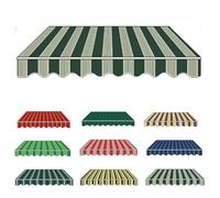 Waterproof Awning Fabric Replacement 3x2.5m 2x1.5m Sunshade Canopy with Valance for Balcony & Patio Striped Awning Material 7x3.0m for Deck & Outdoor Use