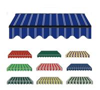 Waterproof Awning Replacement Fabric 3x2.5m 2x1.5m Blue 4x2.7m - Patio Canopy with Valance Sunshade Cover for Balcony & Deck Outdoor Awning Material