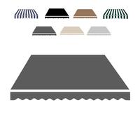 Waterproof Awning Replacement Fabric Canopy Cover - Sunshade Shelter for Yard & Deck, 2.0m to 5.0m Sizes, Gray 500x300cm, Durable Front Valance (Fabric Only)