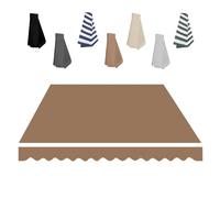 Waterproof Awning Replacement Fabric Cover - Sun Shade Canopy for Outdoor Patio Yard & Garden - Durable Khaki Shelter Canvas (500x300cm)
