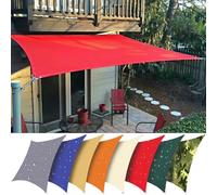 Waterproof Awning with D-Ring 1m x 12m Rectangular Oxford Fabric 180g/m² 95% UV Protection Sun & Weather Shield for Balcony Patio Garden - Red