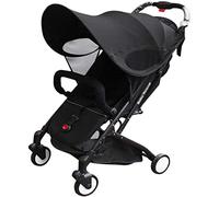 Waterproof Baby Strollers Sun Shade Canopy Universal for Pram Baby Carriage/Pushchair Sun Cover UV Protection Screen Insect Bug Netting Cover for Pram