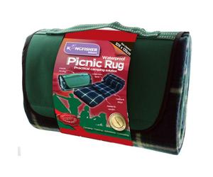 Waterproof Backed Picnic Camping Beach Rug Folds Up Carrier Handle Great Value
