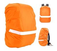Waterproof Backpack Rain Cover, Reflective Rucksack Cover for 30-40L Bags, Lightweight Rainproof Cover for Hiking Camping Travel Cycling (Orange)