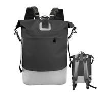 Waterproof Backpack - Sealed Hiking Bag with Roll Closure, Padded, Shockproof Dry Bag, Reusable Robust Travel Bag with Waterproof Mobile Phone Case for Outdoor Camping, black, Siehe Beschreibung, See