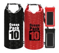 Waterproof Bag, Roll Top Backpack, Dry Storage Sack, Lightweight PVC Material, Leakproof Design, for Swimming Camping Outdoor Travel, 16.14x7.68x0.2