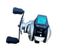 Waterproof Baitcasting Digital Fishing Reel with 8kg Braking and Fish Catch Suitable for Various Fishing Conditions (Right Purple)