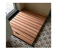 Waterproof Bamboo Bath Mat 80x100cm Shower Duckboard for Spa Sauna & BathtubWooden Floor Mat for Indoor/Outdoor Use SlipResistant & EcoFriendly