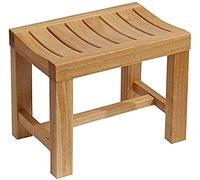 Waterproof Bamboo Shower Chair for Seniors Corner Wooden Stool for Indoor Outdoor Use Safety Aid for Independence Non Slip Bath Seat for Bathtub