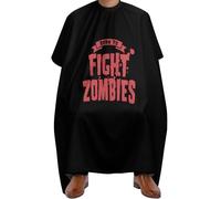 Waterproof Barber Cape, Born To Fight Zombies, Hair Cutting Gown Stain Resistant Hair Colouring Cape for Haircut Coloring Men