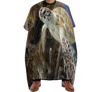 Waterproof Barber Cape, Coral Reef And Sea Turtle, Barber Hairdresser Capes Professional Hair Cutting Cape for Haircut Men Coloring