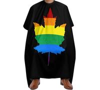 Waterproof Barber Cape, Gay Proud Maple LGBTQ, Hairdressing Gown Anti-static Hair Dye Cape for Family Styling Coloring