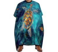 Waterproof Barber Cape, Sea Turtle Swimming, Barber Haircut Capes Unisex Salon Cape for Coloring Styling Women