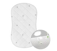 Waterproof Bassinet Mattress Pad Cover Compatible with Halo BassiNest Swivel, Glide Sleeper, Waterproof Bassinet Mattress Protector, Breathable Proven to Reduce Suffocation Risk, Grey Star