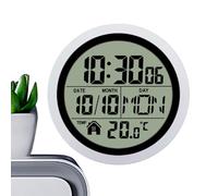 Waterproof Bath Clock | Bathroom Battery Clock With Suction Cup | Automatic Radio Wave Correction With Temperature Date,Wall-Mountable With Suction Cup, Compact Digital For Office Spa Home Apartment K