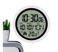 Waterproof Bath Clock | Bathroom Battery Clock With Suction Cup | Automatic Radio Wave Correction With Temperature Date,Wall-Mountable With Suction Cup, Compact Digital For Office Spa Home Apartment K