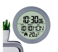 Waterproof Bath Clock | Bathroom Battery Clock With Suction Cup | Automatic Radio Wave Correction With Temperature Date,Wall-Mountable With Suction Cup, Compact Digital For Office Spa Home Apartment K