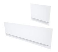 Waterproof Bath Panel Set - 1700mm Front & 700mm End Panel with Adjustable Plinth 100% Waterproof PVC Foam Board, High-Gloss White Finish, Scratch & UV Resistant, Easy DIY Installation (Full Set)
