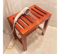 Waterproof Bath Stool for Seniors Non Slip Wooden Shower Seat Adult Shower Bench Bathtub Stool Spa Shower Chair Safe Bathing Aid for Elderly and Adults
