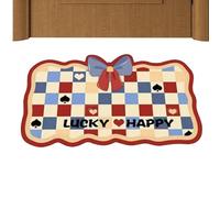 Waterproof Bathroom Mat, Non Slip Absorbent Pad, 23.62x15.75x0.39 inches Toilet Rug with Bow Design, Bath Sheet Cloth Material, Elderly Moisture Protection, Safety Carpet for Bathroom and Shower