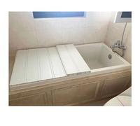 Waterproof Bathtub Cover Foldable PVC Insulation Panel Heat-Resistant Storage Lid Dustproof Bath Tray Versatile Bathing Accessory for Home Spa and Relaxation