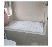 Waterproof bathtub tray with insulating folding cover - 66 x 85 cm, elegant white spa accessory, ideal for relaxation, durable and chic design for the ultimate bathing experience