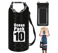 Waterproof Beach Bag - Waterproof Dry Bags, Waterproof Boat Bags | Rode Storage Backpack for Walking Outdoor Swimming Activities Swimming, Black, Consulte la descripción, See description